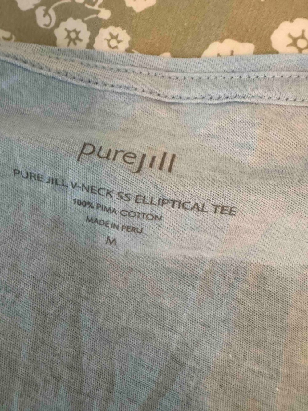 Pure J Jill V-Neck SS Elliptical Tee Sz M - Picture 5 of 7